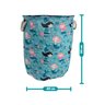 Cesto Organizador De Brinquedos Roupas Multiuso Em Tecido Cesta Dobrável 40x50cm Sereia - 3
