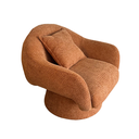 Ver imagem 3 de Poltrona Decorativa Fixa Orgânica para Sala de Estar Cogumelo Bouclê Moscow Terracota Vimont Moveis