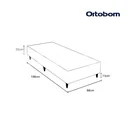 Ver imagem 2 de Base Box Sommier Solteiro Corino Ortobom 30x88x188cm Preto