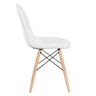 Mesa Eames com tampo de vidro 120 cm + 4 cadeiras estofadas Eiffel Botonê Branco - 6