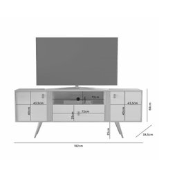 Rack para Tv até 70'' Polegadas Sublime Jcm Móveis Cinamomo/off White - 3