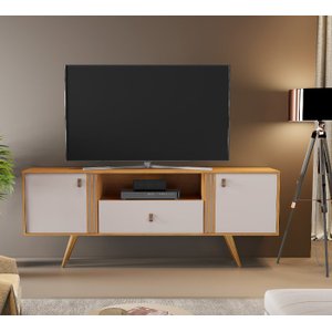 Rack para Tv até 70'' Polegadas Sublime Jcm Móveis Cinamomo/off White