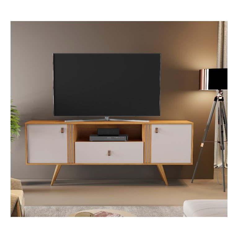 Rack para Tv até 70'' Polegadas Sublime Jcm Móveis Cinamomo/off White