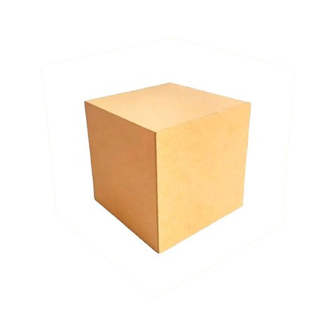 Kit com 2 Cubos Mdf Cru 20x20x20cm Ktcb007