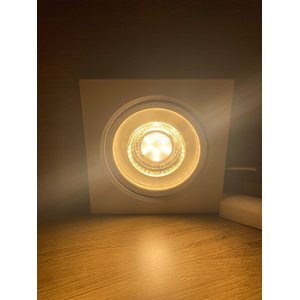 Spot Led Dicróica Embutir Quadrado 12w Bivolt:amarelo 3000k