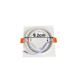 Spot Led Dicróica Embutir Quadrado 12w Bivolt:amarelo 3000k - 3