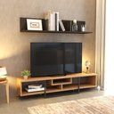 Ver imagem 6 de Rack para TV até 75 Polegadas Tribeca 180cm MDP Marrom Metalig