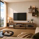Ver imagem 1 de Rack para TV até 75 Polegadas Tribeca 180cm MDP Marrom Metalig