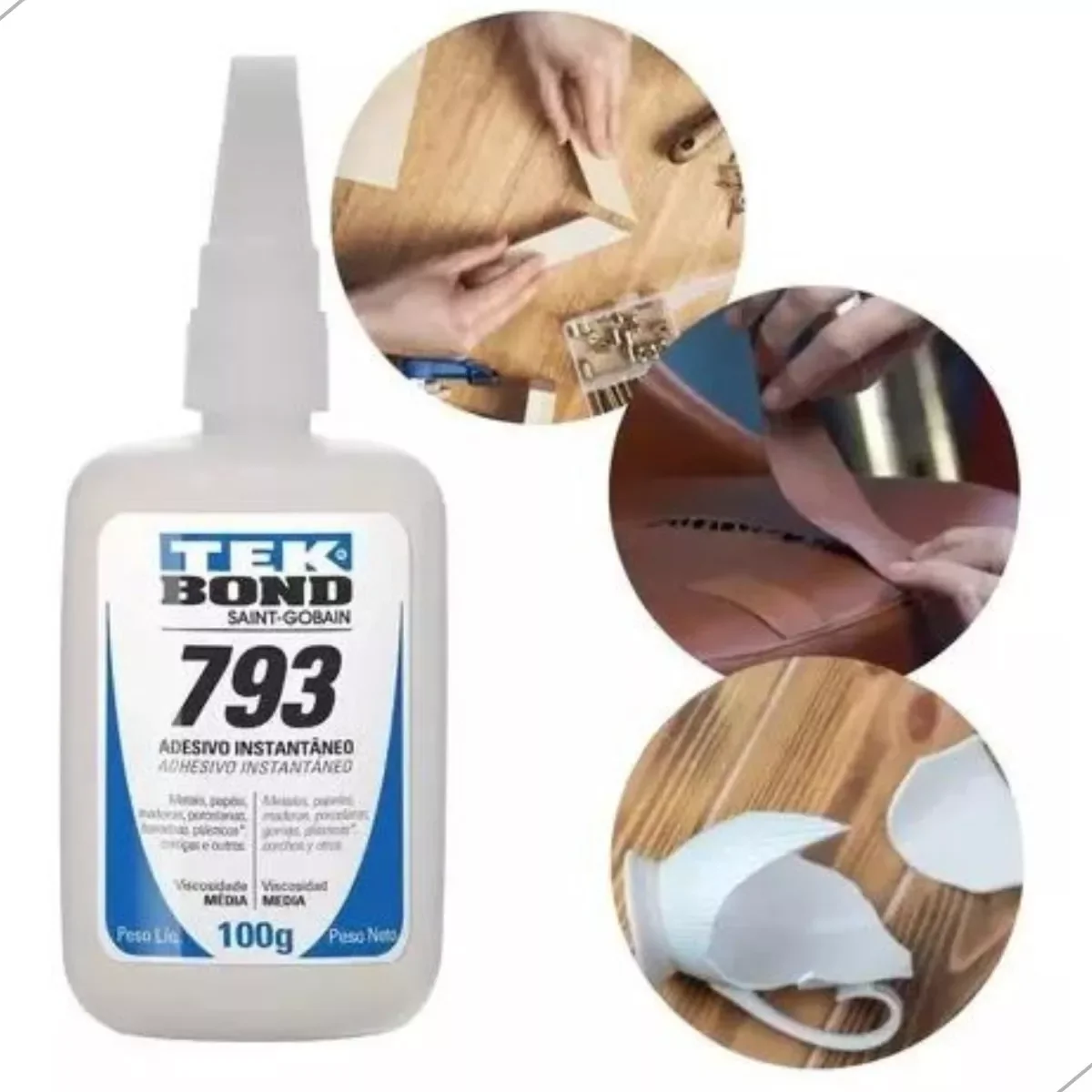 Cola Adesivo Instantâneo 793 Multiuso 100g Tekbond - 3