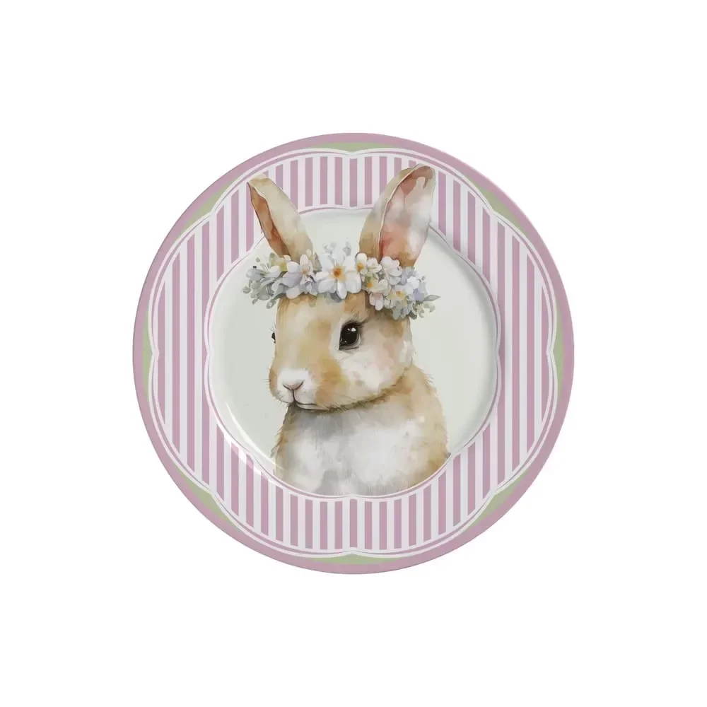 Pratos de Sobremesa C/6 Und Páscoa Coelha Agnes Alleanza