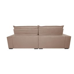 Sofá Retrátil e Reclinável 2.95m Molas Ensacadas Cama inBox Spazus com Bordado 3D Velusoft Bege - 6