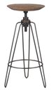 Ver imagem 1 de Banqueta New York Cor Rustic Brown com Base Aço Grafite 79cm - 53096