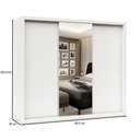 Ver imagem 4 de Guarda-roupa Casal Luana Plus 3 Portas 4 Gavetas com Espelho Branco - Pnr Móveis