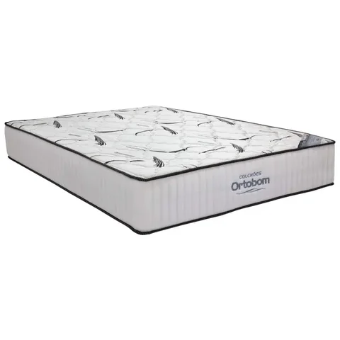 Colchão Queen Espuma D33 High Foam Exclusive Ortobom 28CMX158CMX198CM Branco/Cinza