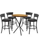 Ver imagem 1 de 4 Banquetas Forts Baixa Fibra cor Preto Aço Carbono Pintura Eeletrostática com Bistrô