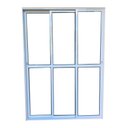 Ver imagem 1 de Porta Balcao L25 3 Folhas Vidro 2,10 X 1,20 Alumínio Branco