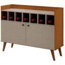 Ver imagem 1 de Aparador Buffet com Adega Napoli New Cinamomo e Off White - Leifer