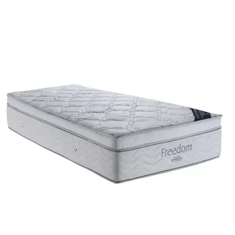 Colchão Solteiro Ortobom Molas Ensacadas Freedom Superpocket 32CMX88CMX188CM Branco/Cinza