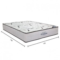 Colchão Queen Mola Ensacada 158CMX32CMX198CM Freedom Ortobom Branco Cinza - 2 Colchão Queen Mola Ensacada 158CMX32CMX198CM Freedom Ortobom Branco Cinza - 2