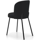Ver imagem 7 de Kit 4 Cadeiras Sala de Jantar Estofada Gavi L02 Bouclê Preto - Lyam Decor