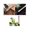 Ver imagem 3 de Macerador de Inox Banho de Cobre Ponta Dentada Preta 20,2cm