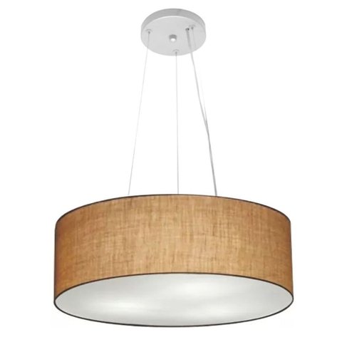 Lustre Luminária Pendente Cupula em Tecido Md-39803 - Bivolt - para 3 Lâmpadas E27 - Lustres Vivare