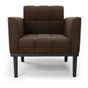 Ver imagem 6 de Poltrona Decorativa Karen Pés Fixo em Madeira Preto Suede Marrom 19 - Gran Belo