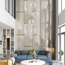 Ver imagem 6 de Lustre Pendente para Sala Pé Direito Duplo Quatro Ball P7 - Branco