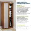 Ver mais imagens de Guarda-Roupa Planejado Canto Linear Arani CabeCasa MadeiraOriginals Marrom/Cinamomo/Off White