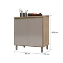 Ver imagem 4 de Balcão de Cozinha com Tampo 80 Cm 2 Portas de Abrir 1 Prateleira Mel Luciane Móveis