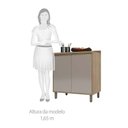 Ver imagem 3 de Balcão de Cozinha com Tampo 80 Cm 2 Portas de Abrir 1 Prateleira Mel Luciane Móveis