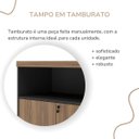 Ver imagem 4 de Armário para Escritório 2 Portas com Chave e Nicho Nogal/preto
