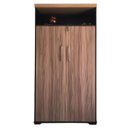 Ver imagem 1 de Armário para Escritório 2 Portas com Chave e Nicho Nogal/preto