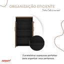 Ver imagem 5 de Armário para Escritório 2 Portas com Chave e Nicho Nogal/preto