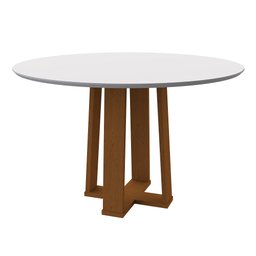 Mesa de Jantar Redonda 4 Lugares 1,20x1,20 Isabela Ypê OffWhite - 1