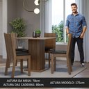 Ver imagem 5 de Conjunto Sala de Jantar Mesa Tampo de Madeira 4 Cadeiras Rustic/crema/preto Samara Madesa