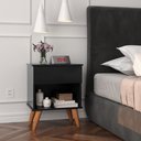 Ver imagem 2 de Kit 2 Mesas De Cabeceira Classic Duda Preto