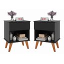 Ver imagem 1 de Kit 2 Mesas De Cabeceira Classic Duda Preto