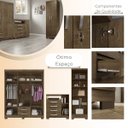 Ver imagem 4 de Conjunto Guarda Roupa 6 Portas com Cômoda e Multiuso - Edecasamoveis