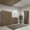 Ver imagem 5 de Conjunto Guarda Roupa 6 Portas com Cômoda e Multiuso - Edecasamoveis