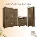 Ver imagem 2 de Conjunto Guarda Roupa 6 Portas com Cômoda e Multiuso - Edecasamoveis