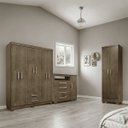 Ver imagem 3 de Conjunto Guarda Roupa 6 Portas com Cômoda e Multiuso - Edecasamoveis