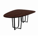 Ver imagem 4 de Mesa de Reunião Orgânica 2,70x1,60m com Pés em Metal e Tampo Bipartido F5 Corporate Marrom/Louro Preto
