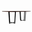 Ver imagem 5 de Mesa de Reunião Orgânica 2,70x1,60m com Pés em Metal e Tampo Bipartido F5 Corporate Marrom/Louro Preto