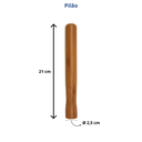 Ver imagem 6 de Conjunto para Caipirinha 5 Peças Bambu Copo Faca Colher Pilão e Tábua