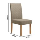 Ver imagem 4 de Conjunto Sala Jantar Isa 90cm Vidro 4 Cadeiras Elegance Amarelo/Mel/Caramelo