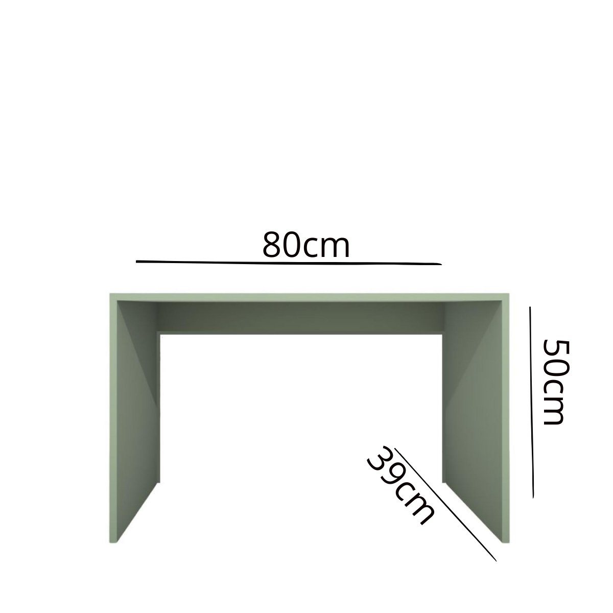 Baú Organizadora Caixa Para Brinquedos Mesa Infantil -MDF Verde Jade - 9