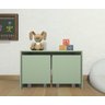 Baú Organizadora Caixa Para Brinquedos Mesa Infantil -MDF Verde Jade - 1