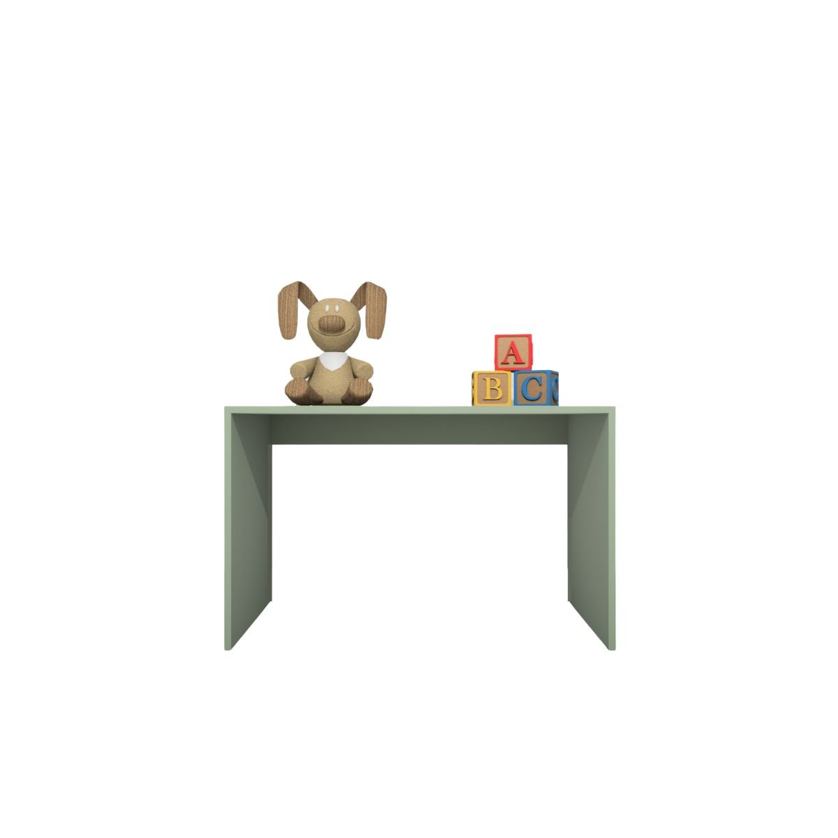 Baú Organizadora Caixa Para Brinquedos Mesa Infantil -MDF Verde Jade - 5