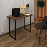 Mesa para Estudo Escritório Office e Decorativo 0,76 Cm:preto/imbuia - 1